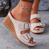 Palm Luxe Wedge Slides'
