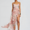 Blush Cascade Asymmetrical Dress