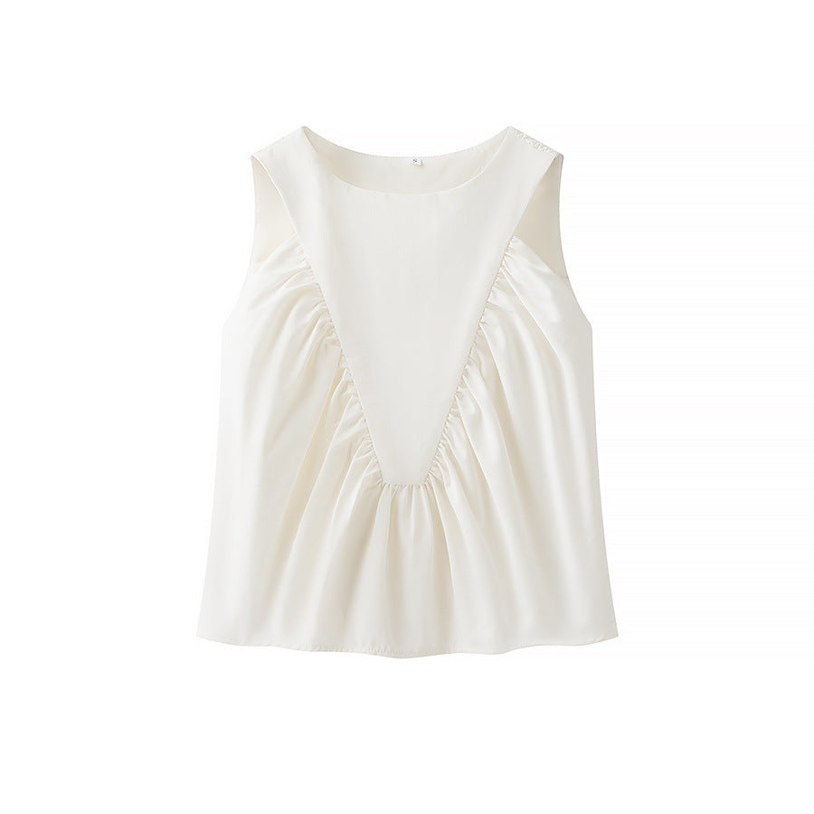 Abstract Elegance – Sleeveless Pullover Top