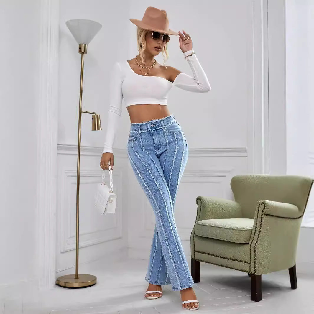 Fierce Chic Pose Denim Trousers