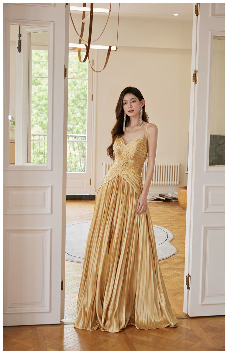 Golden Petal Dress"