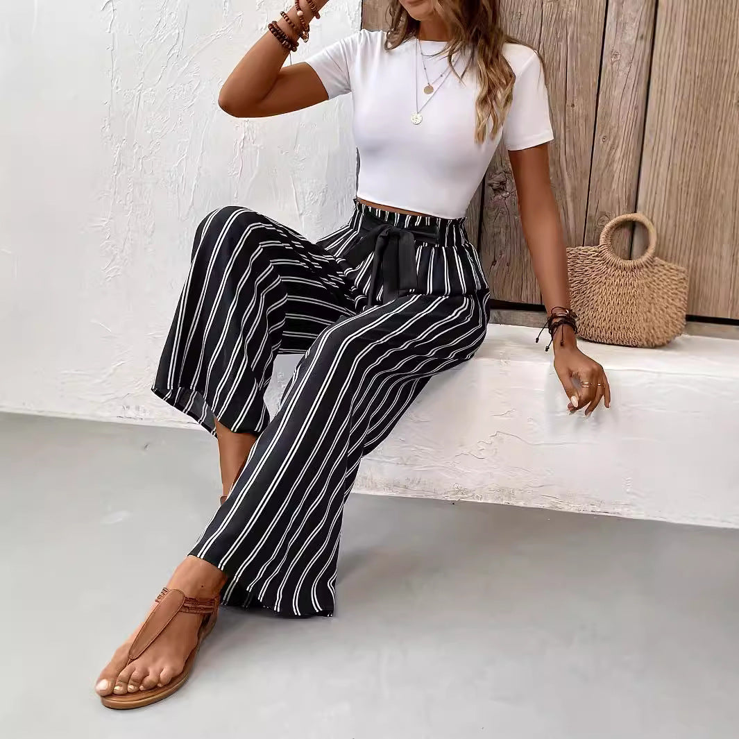 Vacation Mode Striped Palazzo Pants