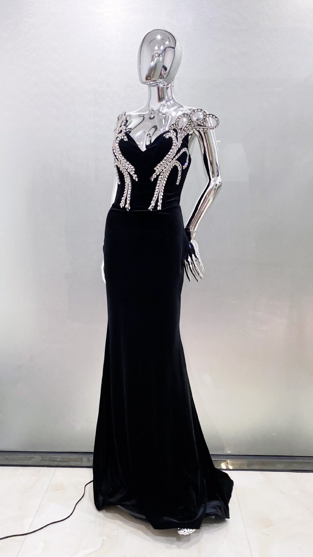 Robe de soirée en velours