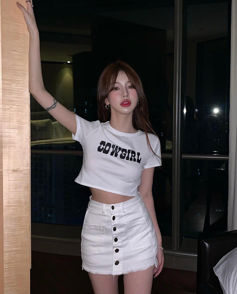 T-shirt rétro « La cowgirl américaine »