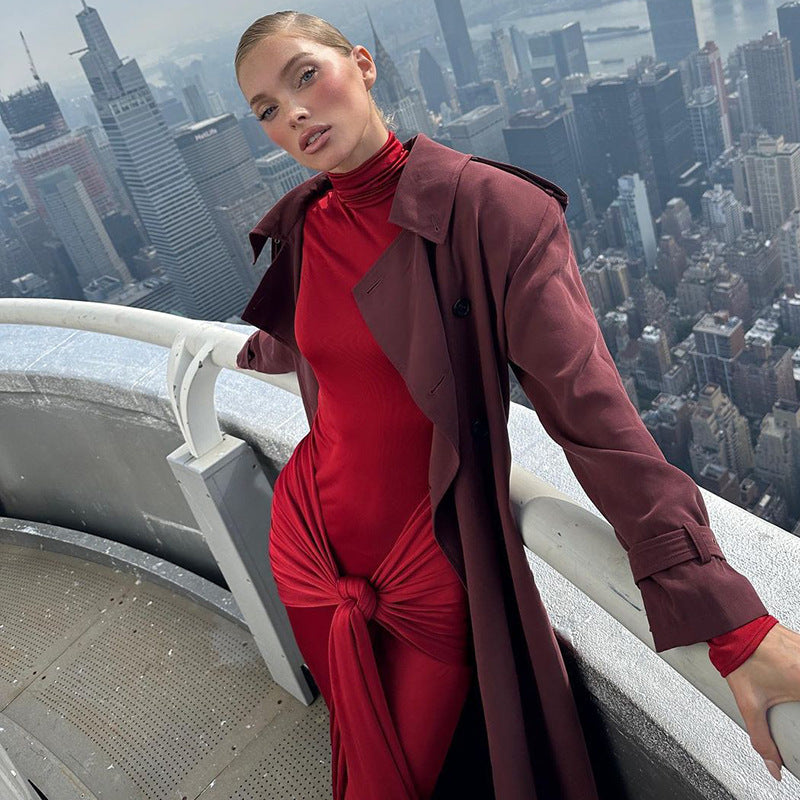 Collar Up Tailored Dress"