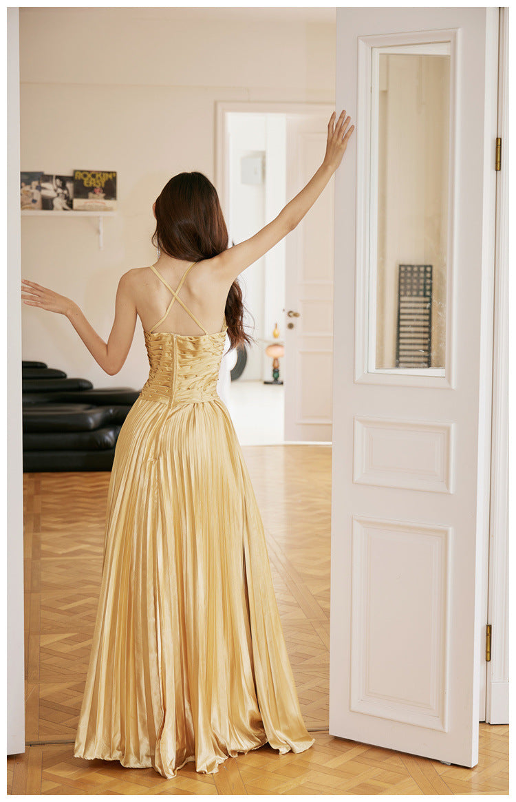 Golden Petal Dress"