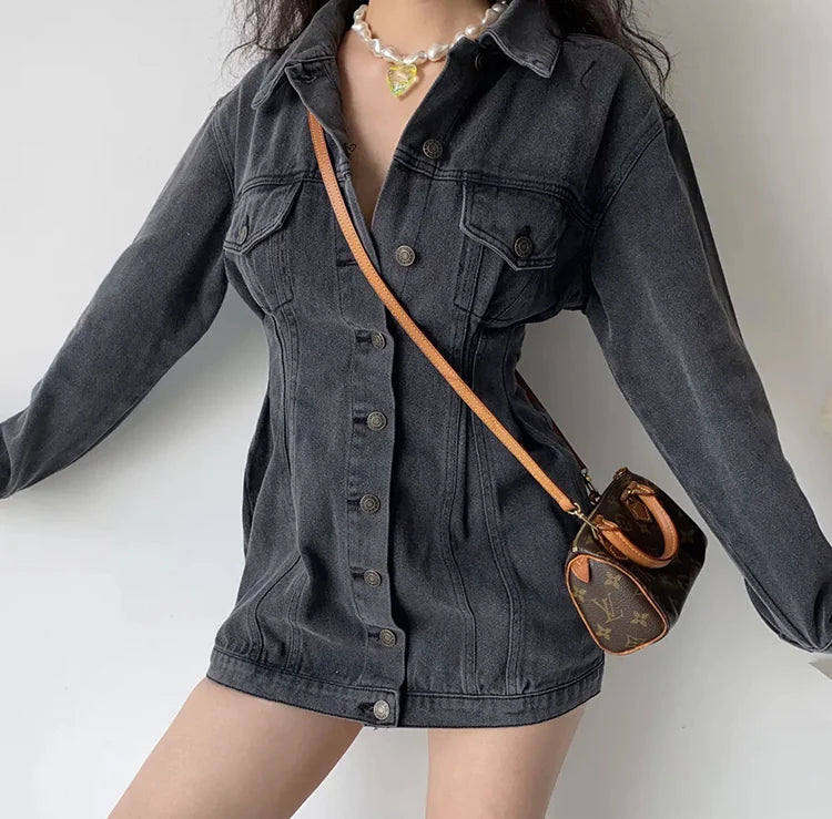 Buttoned Up Babe Denim Mini Dress