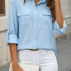 Chic Cotton Button-Up Loose Shirt