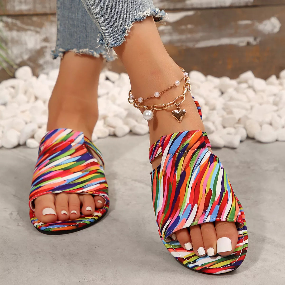 Open Toe Days Cozy Flats Sandals