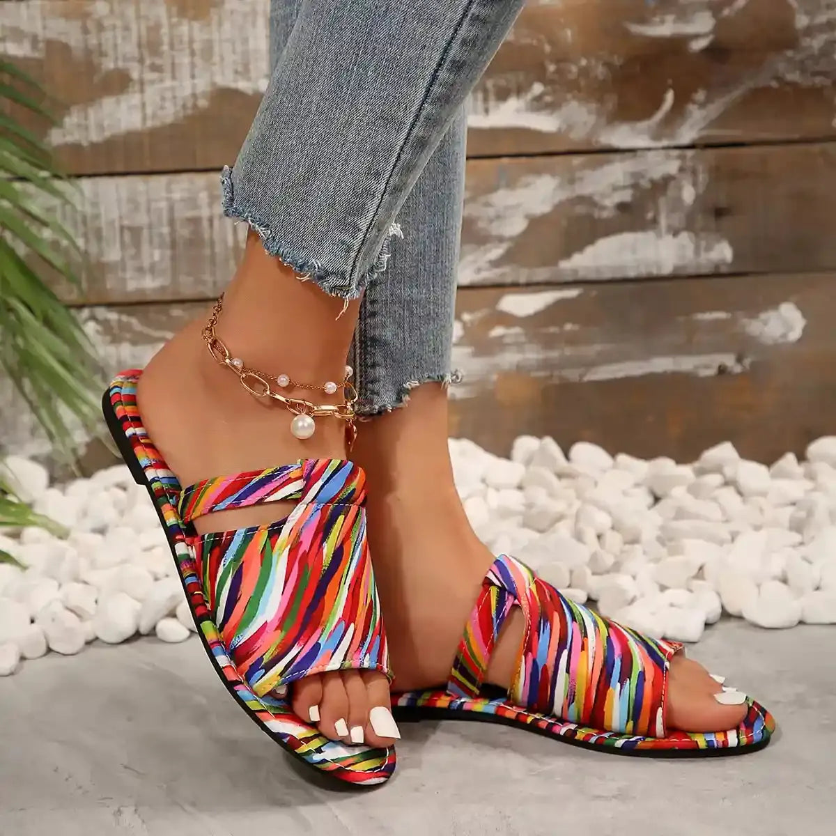 Open Toe Days Cozy Flats Sandals