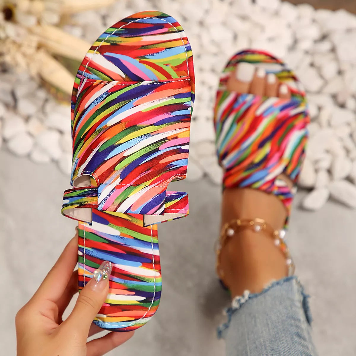 Open Toe Days Cozy Flats Sandals