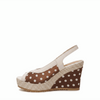 Polka Crush Espadrille peep Toe Wedge Sandals