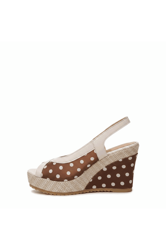 Polka Crush Espadrille peep Toe Wedge Sandals