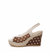 Polka Crush Espadrille peep Toe Wedge Sandals