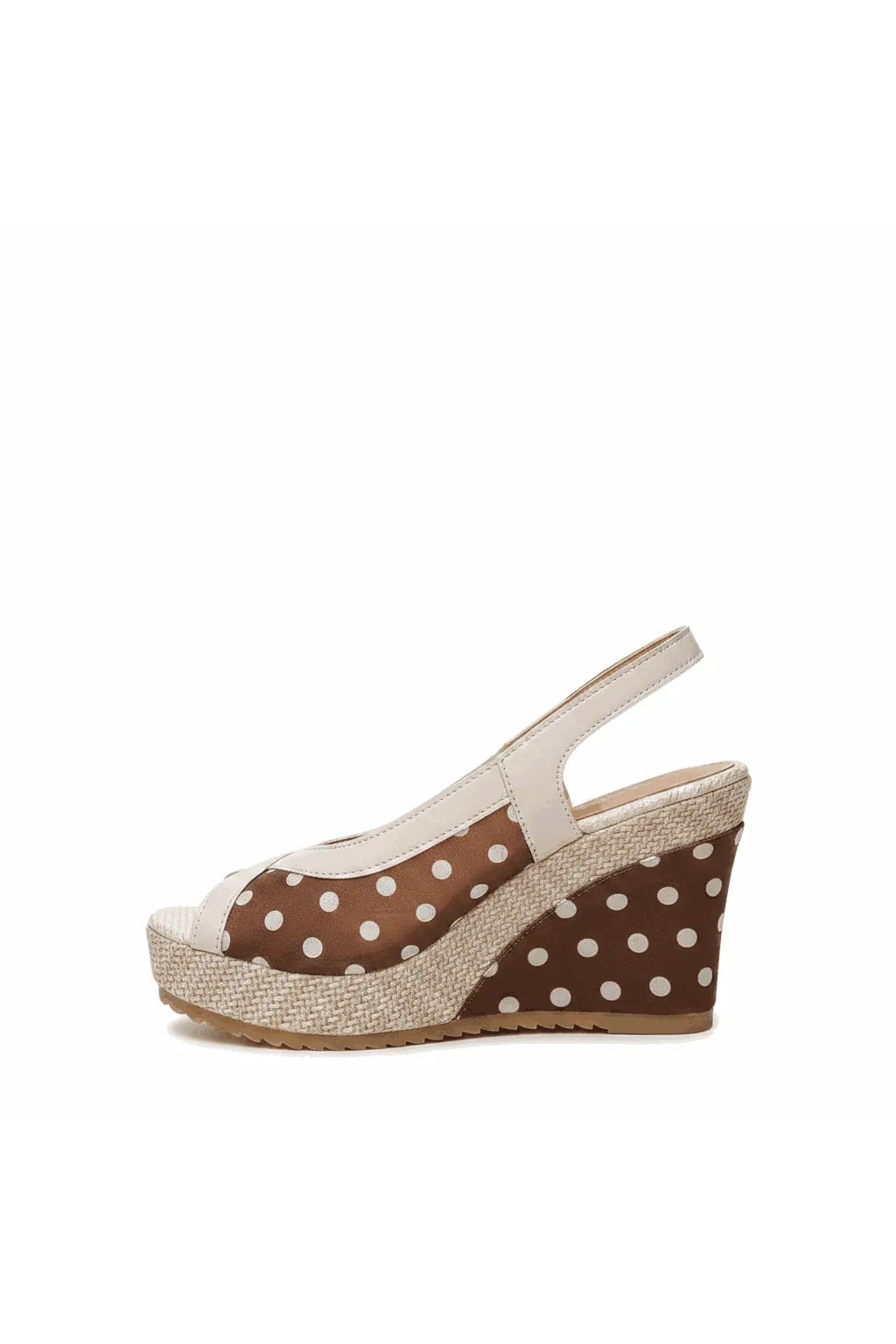 Polka Crush Espadrille peep Toe Wedge Sandals