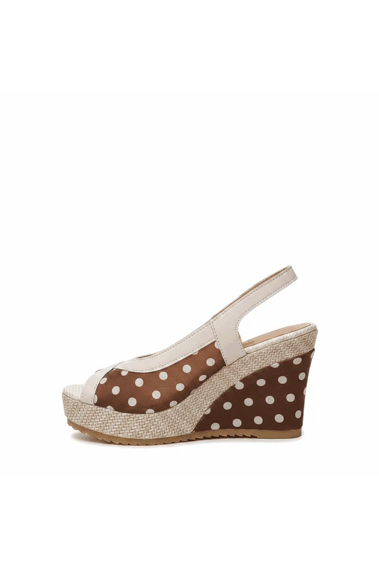 Polka Crush Espadrille peep Toe Wedge Sandals
