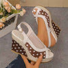 Polka Crush Espadrille peep Toe Wedge Sandals
