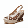 Polka Crush Espadrille peep Toe Wedge Sandals
