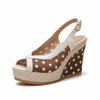 Polka Crush Espadrille peep Toe Wedge Sandals