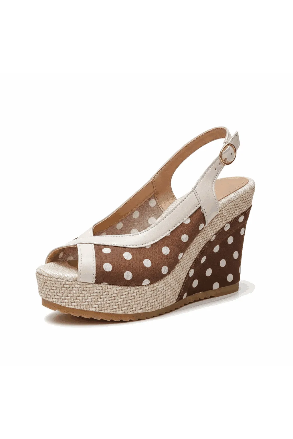 Polka Crush Espadrille peep Toe Wedge Sandals