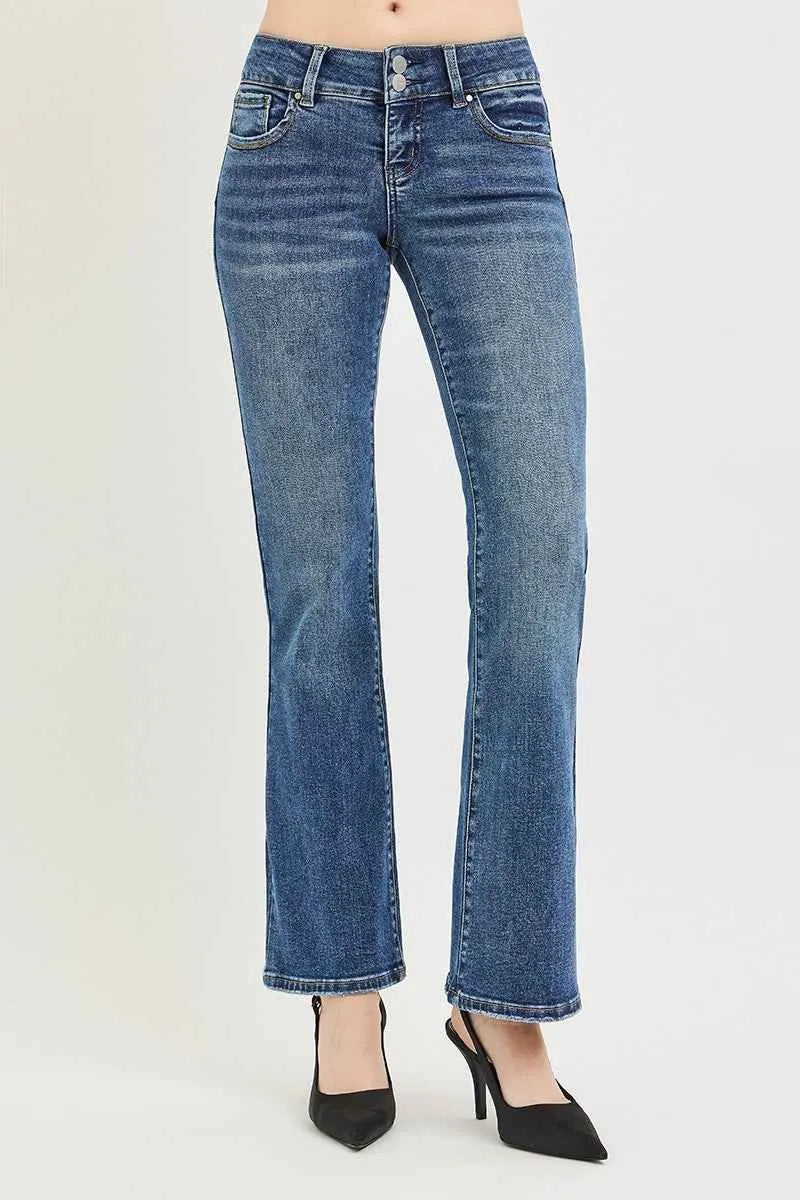 RISEN Tummy Control Low Rise Bootcut Jeans