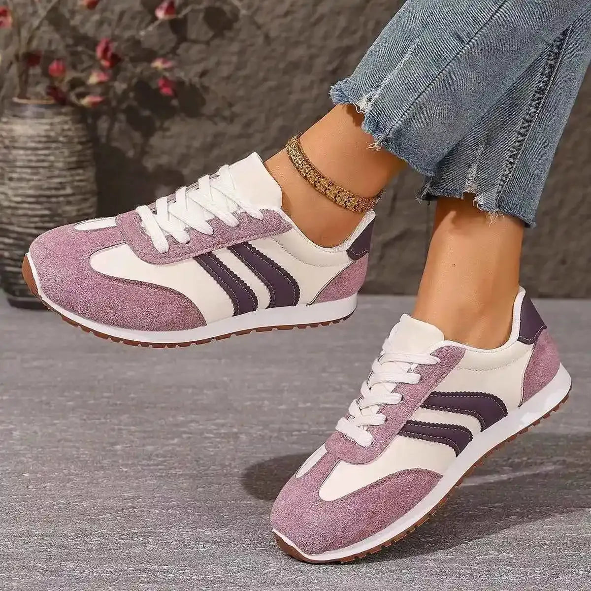 Retro Lavender Rush Sneakers