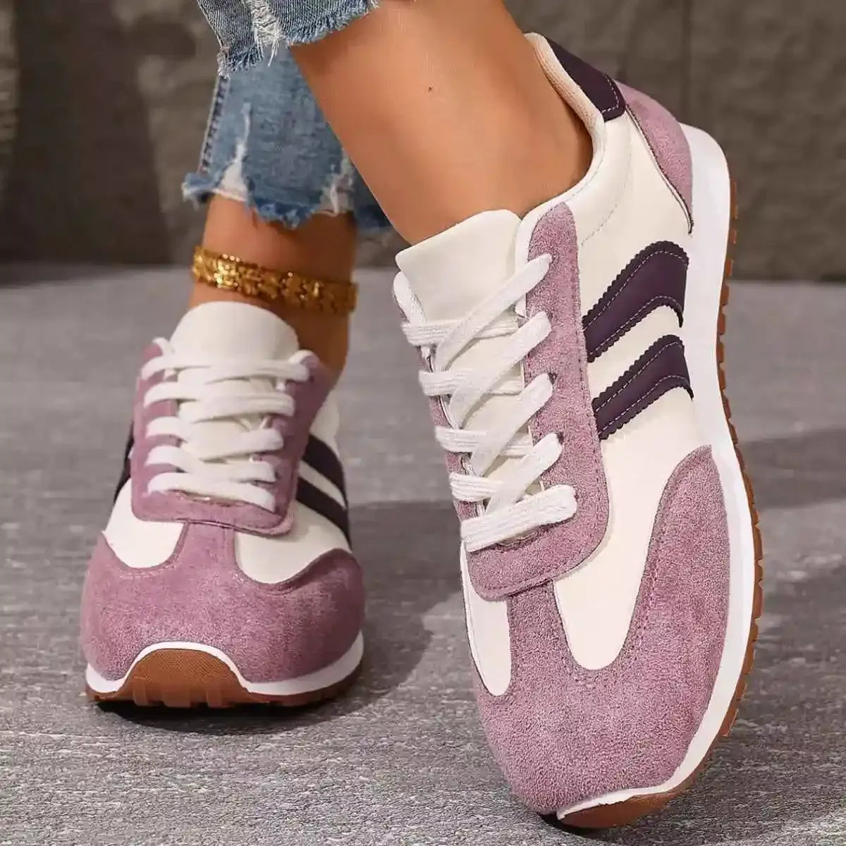 Retro Lavender Rush Sneakers