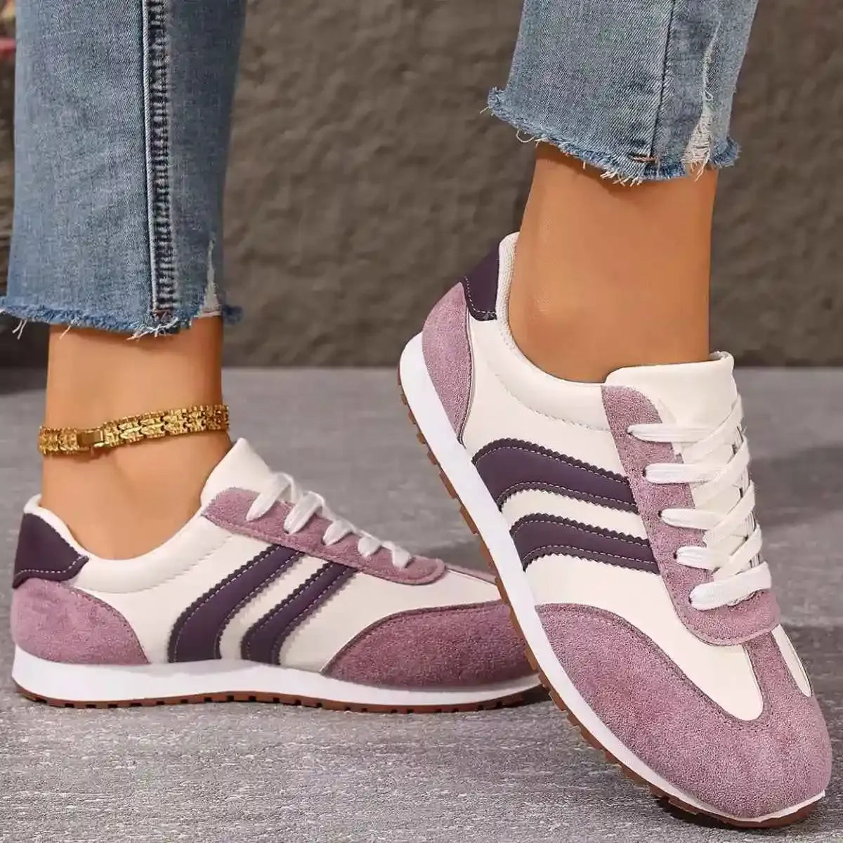 Retro Lavender Rush Sneakers
