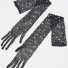 Rhinestone Mesh Long Gloves