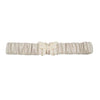 Rhinestone Pave Butterfly Ruched Elastic Back Belt