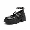 Midnight Rebel Platform Mary Janes