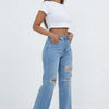 Rough Around the Edges Distressed Wide-Leg Jeans
