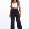 Rough Around the Edges Distressed Wide-Leg Jeans