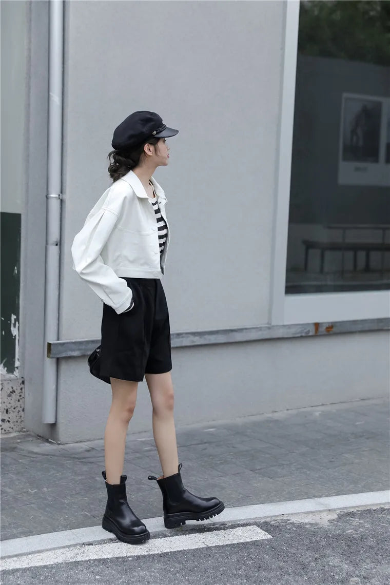 Wie es ist eine Kunstlederjacke