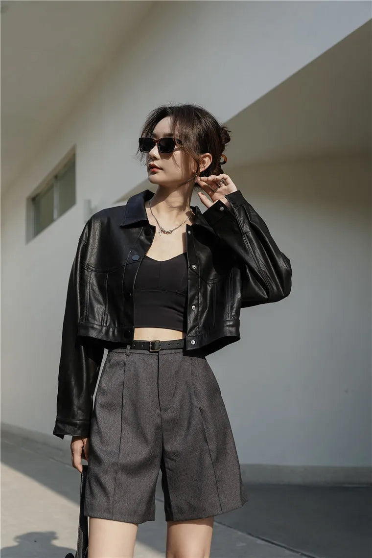 Wie es ist eine Kunstlederjacke