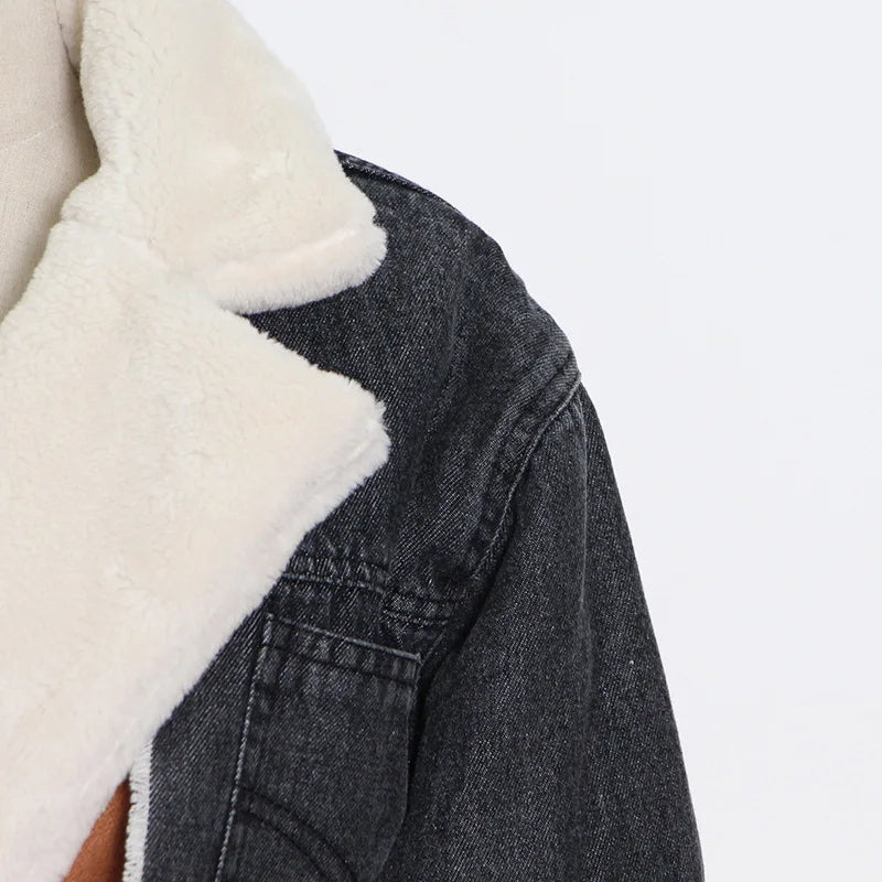 Fashion Denim Long Cotton Jacket