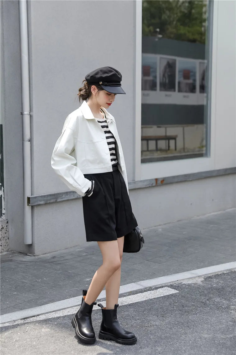 Wie es ist eine Kunstlederjacke