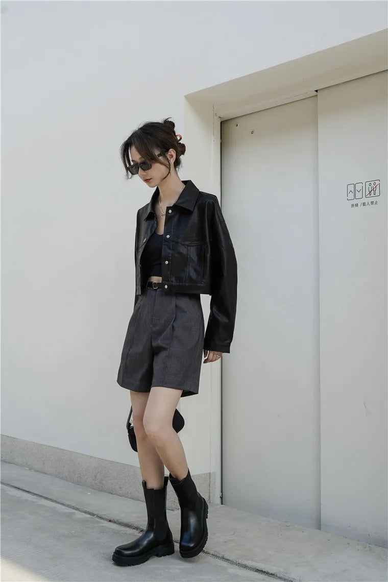 Wie es ist eine Kunstlederjacke