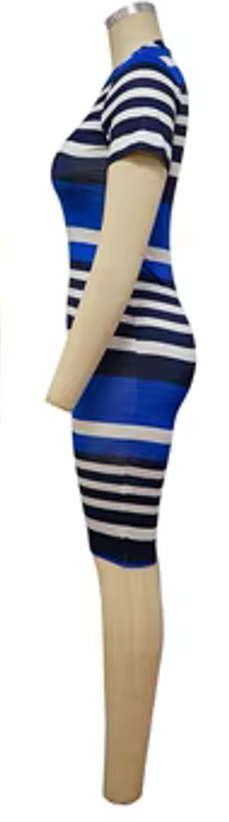 MetroMuse Striped Power Dress