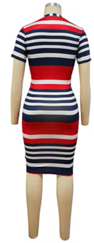 MetroMuse Striped Power Dress