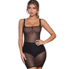 Crystal Dusk Hot Drilled Mesh Mini Vest Dress