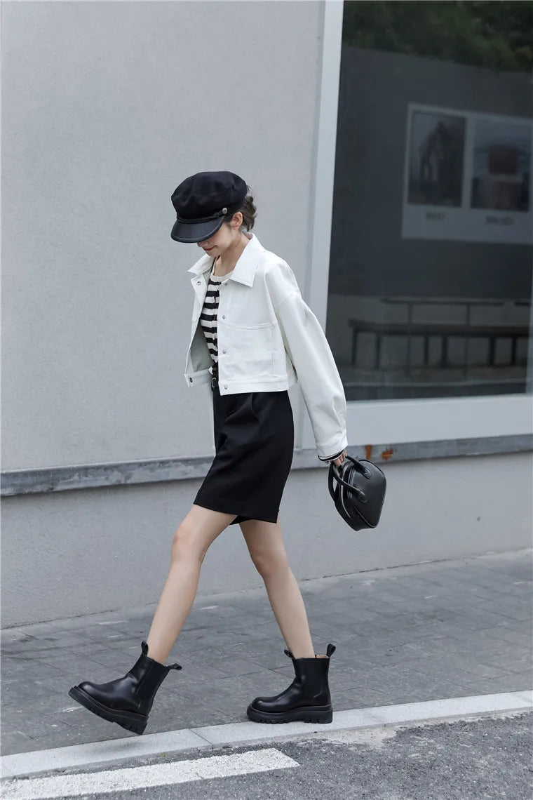 Wie es ist eine Kunstlederjacke