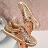 Sequin Hour Glam Lace Up Sneakers