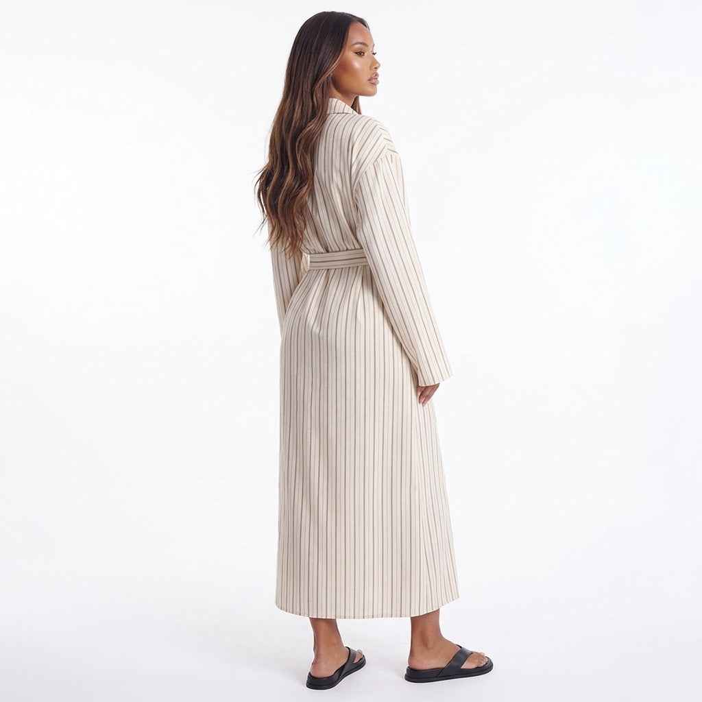 Slow Sunday Tie-Waist Striped Maxi Dress