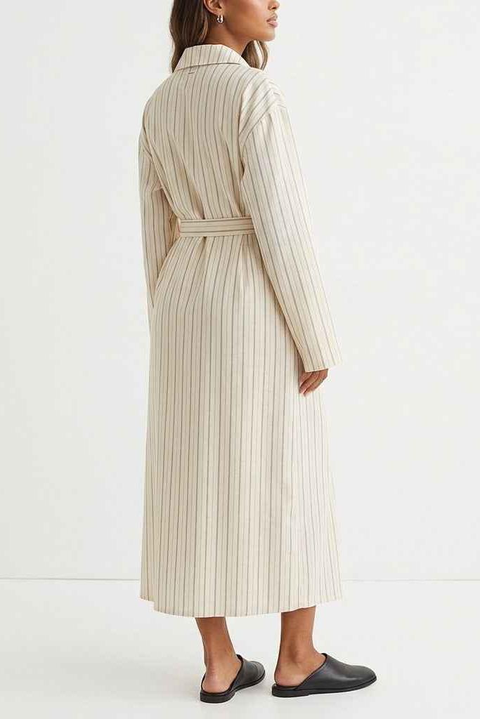 Slow Sunday Tie-Waist Striped Maxi Dress