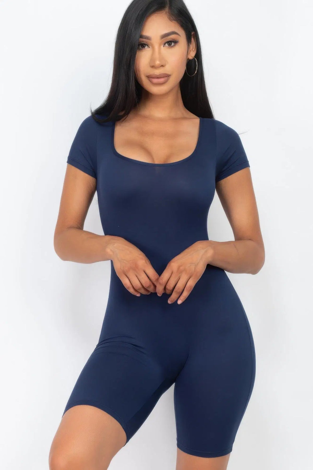 Soft Focus Scoop Neck Bodycon Romper