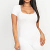 Soft Focus Scoop Neck Bodycon Romper