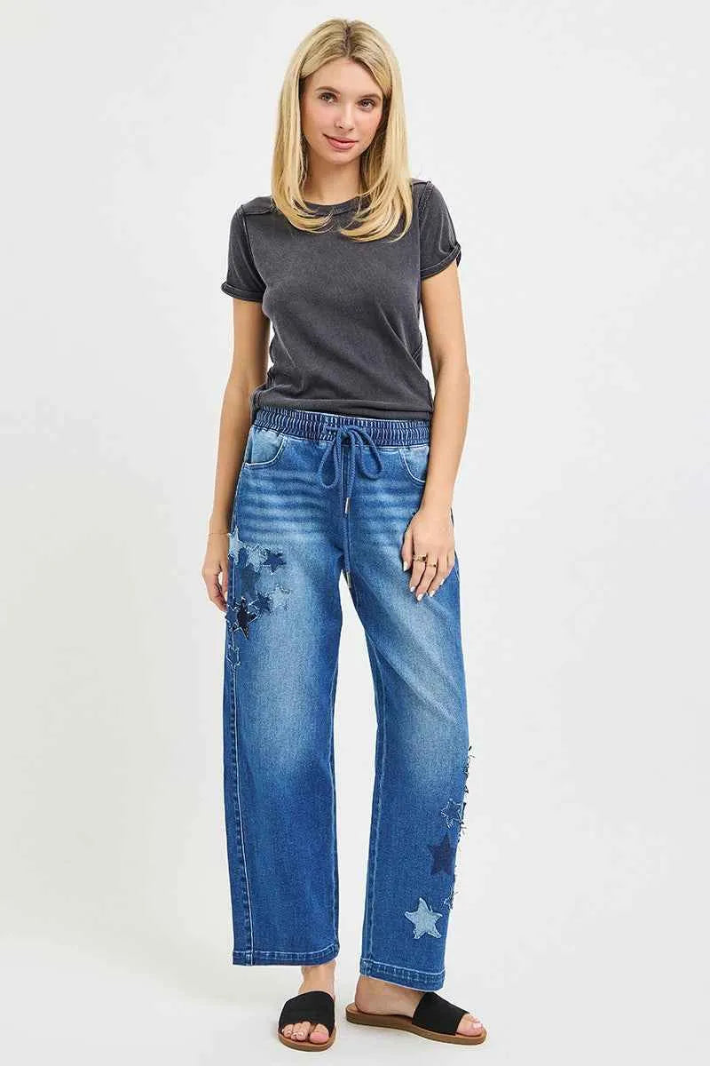 Stardrop Drift Slouchy Cropped Barrel