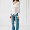 Sunday Crush Lace-Trim V-Neck Asymmetrical Top