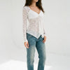 Sunday Crush Lace-Trim V-Neck Asymmetrical Top